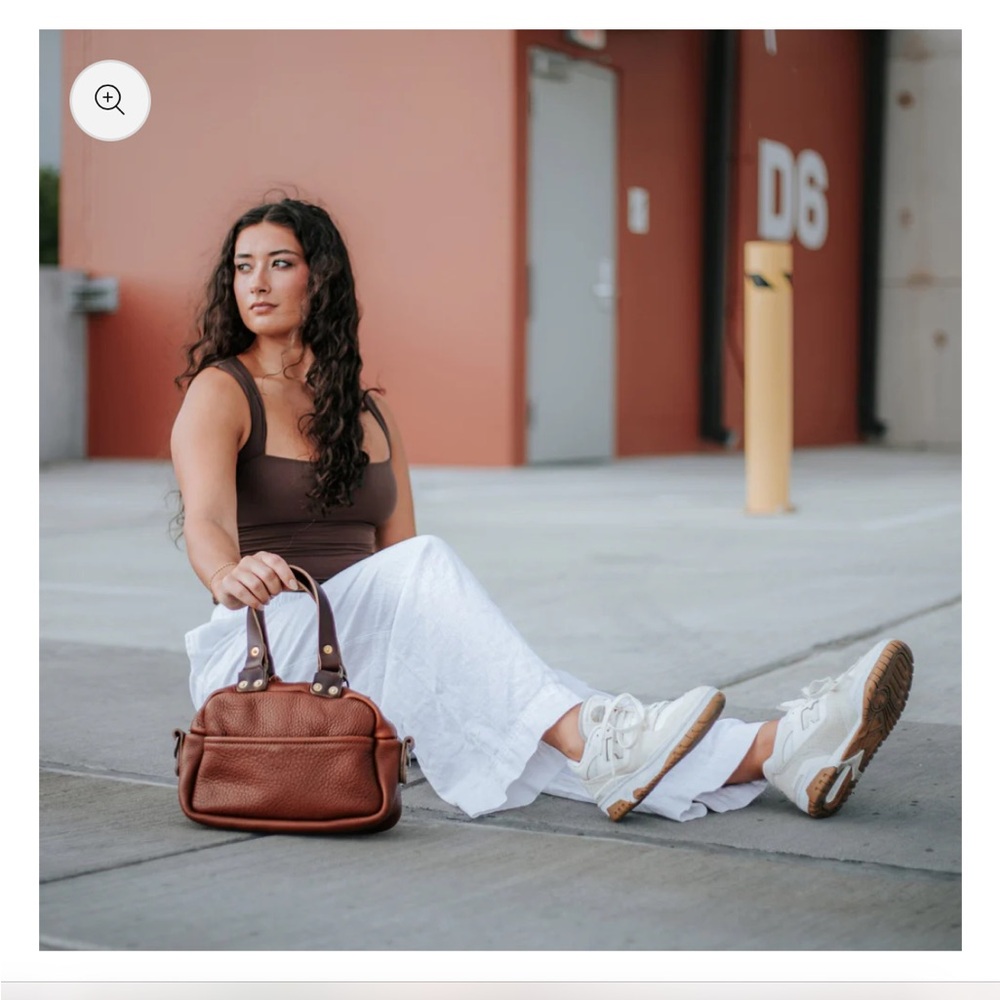 HOFFMAN LEATHER CROSSBODY BAG - MINI oxblood